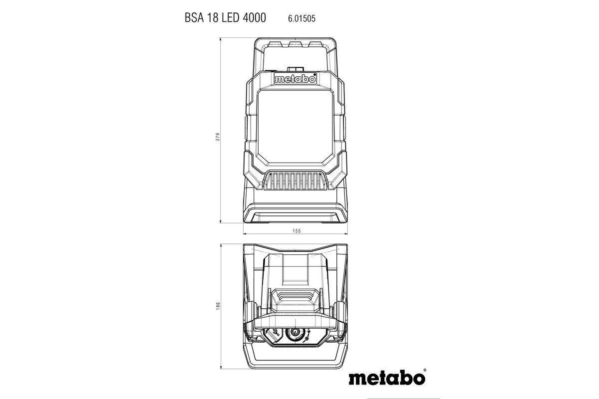 Aku stavební světlo Metabo BSA 18 LED 4000, 18V