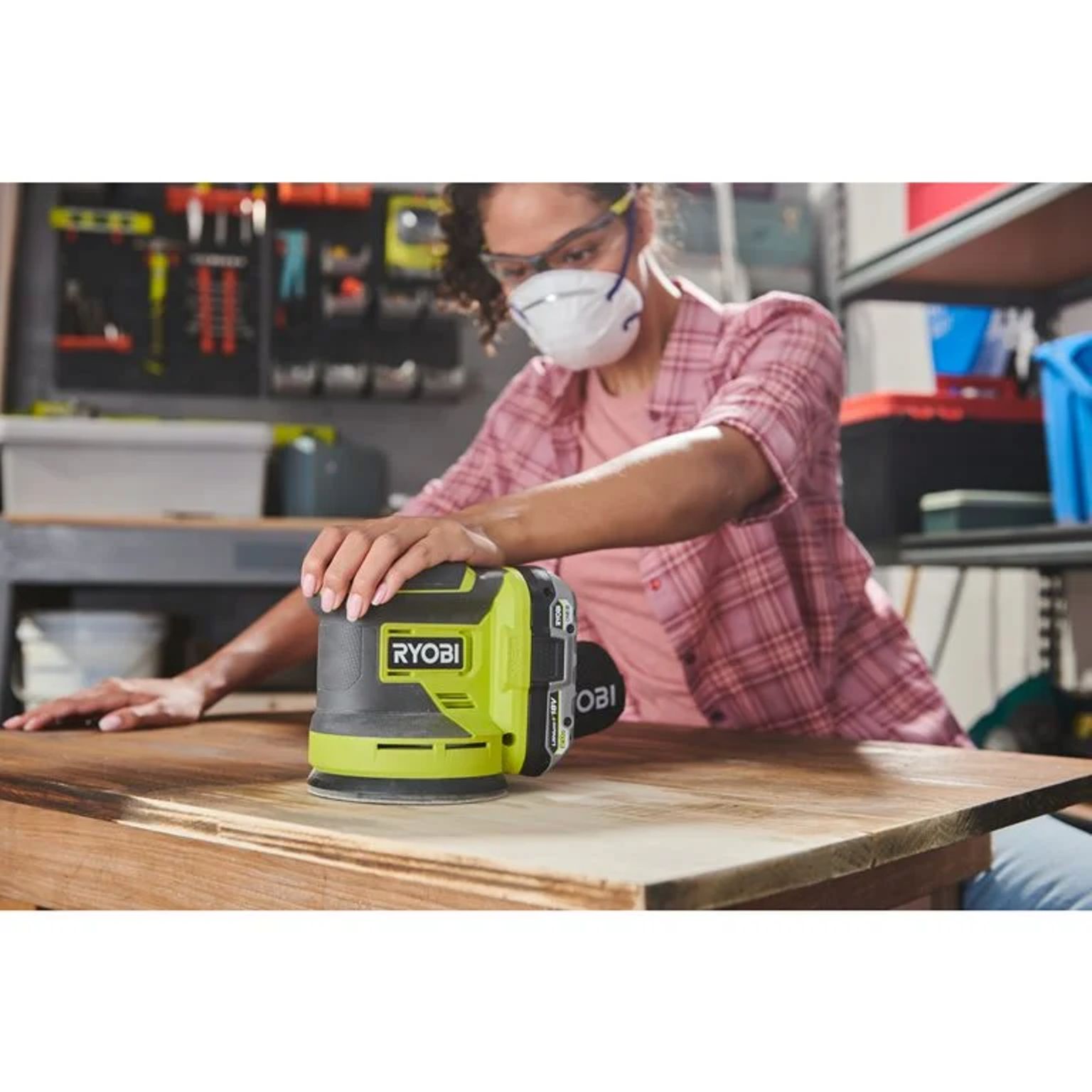 Aku excentrická bruska Ryobi RROS18-0, 18V