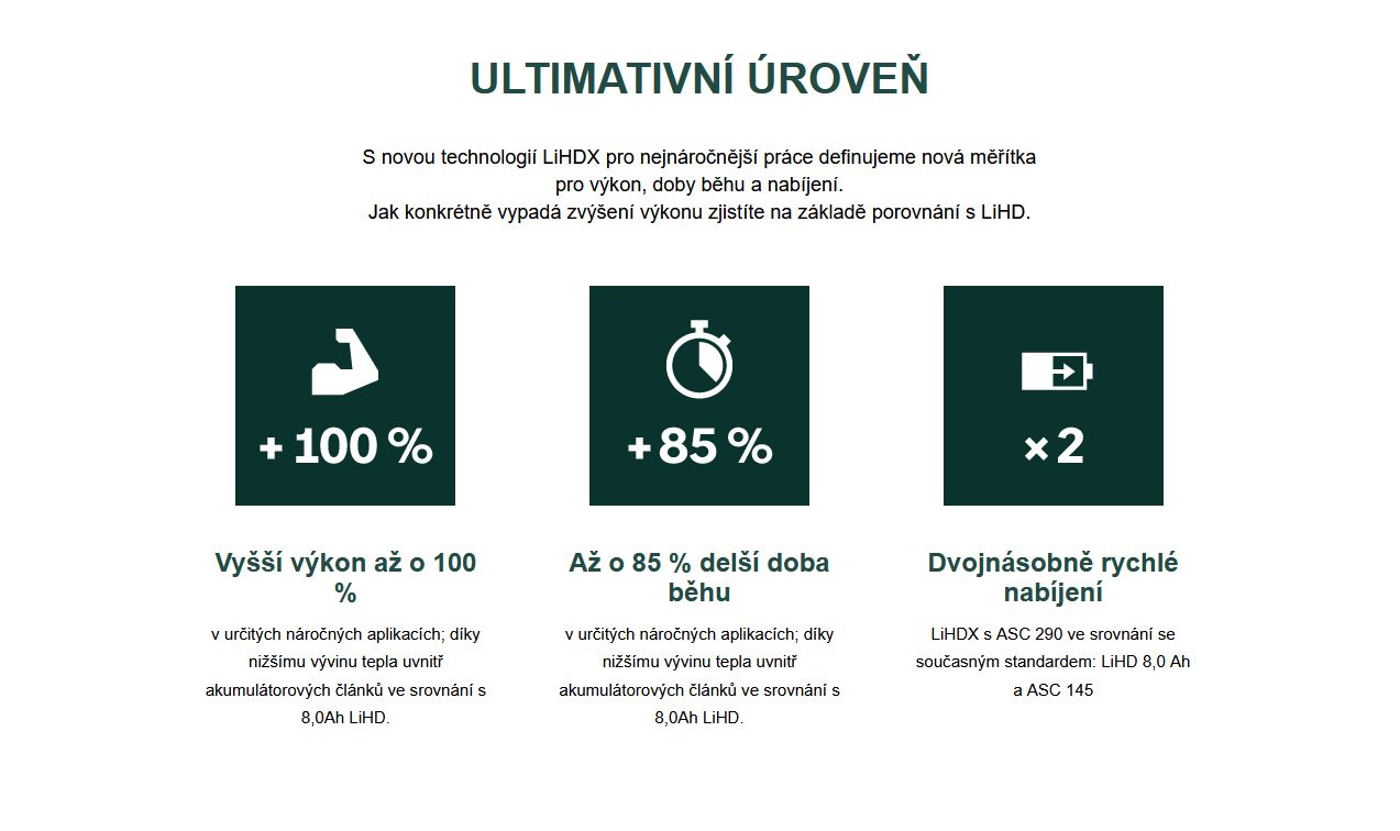 Aku set 2×8 Ah LiHDX, ASC 290 Metabo, 18V, metaBOX
