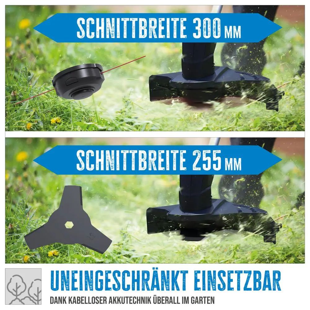 Aku vyžínač Güde FS 18-401-30, 1×4Ah, 18V