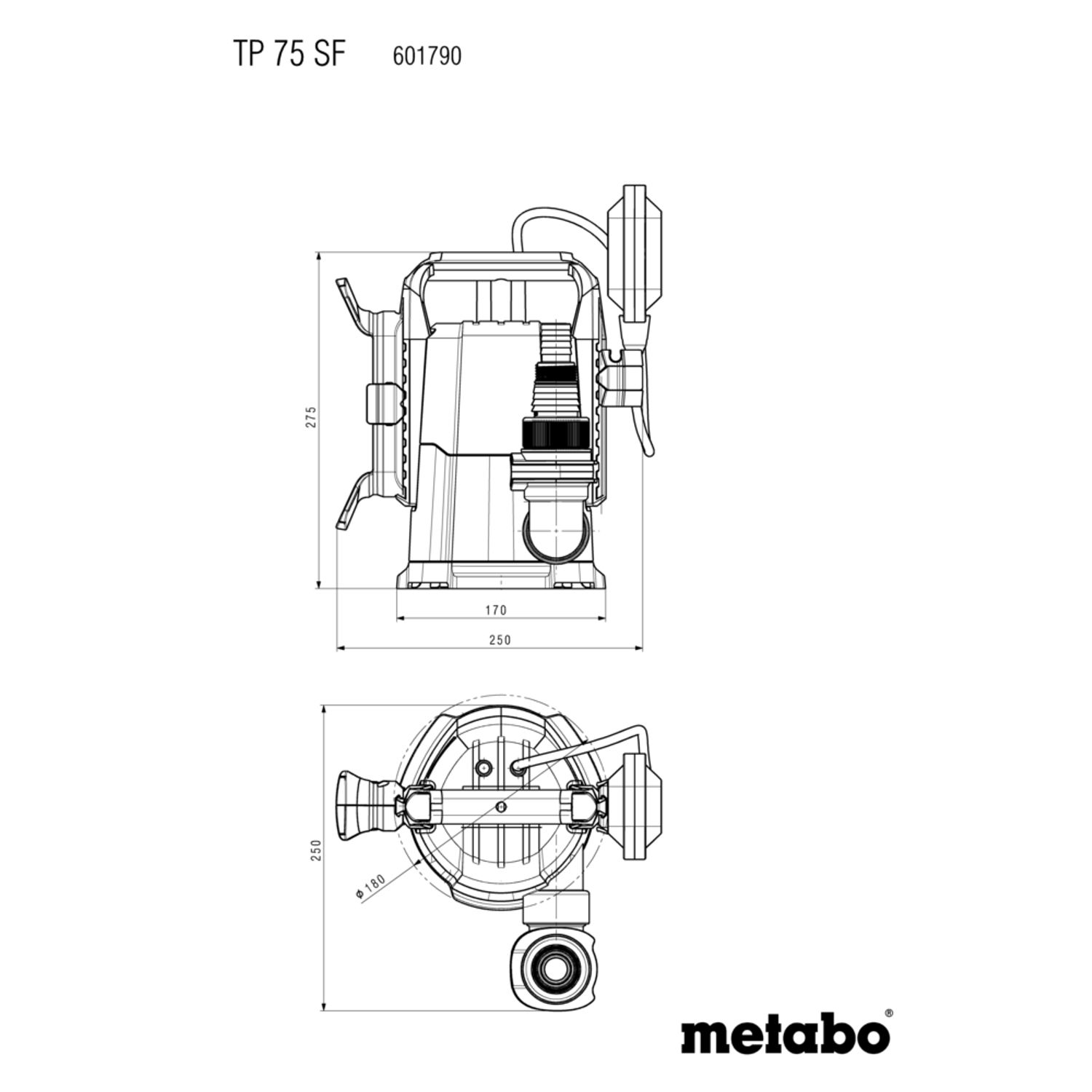 Ponorné čerpadlo Metabo TP 75 SF