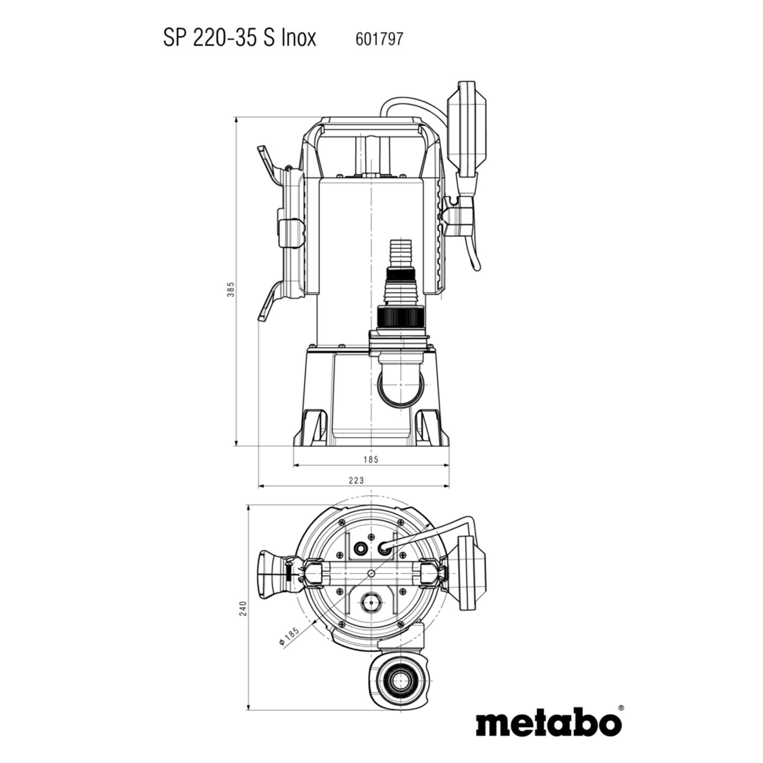 Ponorné čerpadlo Metabo SP 220-35 S Inox