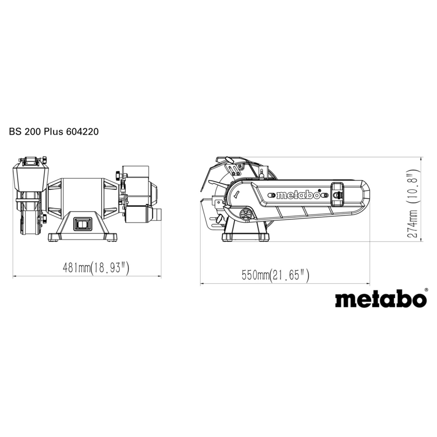 Kombinovaná bruska Metabo BS 200 Plus, 600W