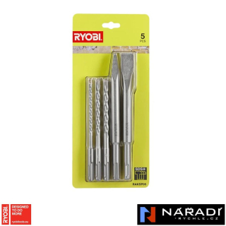 Sada SDS+ vrtáků a sekáčů Ryobi RAKSP05, 5ks