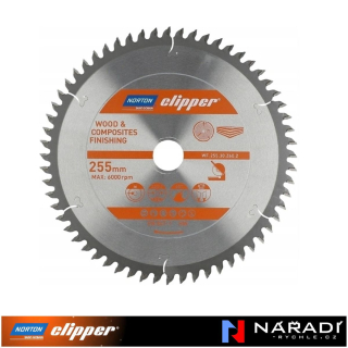 Pilový kotouč Norton Clipper, 255x30 Z60 Wood