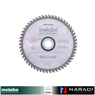 Pilový kotouč Metabo „multi cut - professional“, 160x20 Z54 FZ/TZ 8°