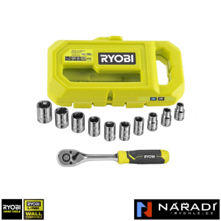 Sada ráčny 1/4" a nástavců Ryobi RHRS10PC, 10-dílná