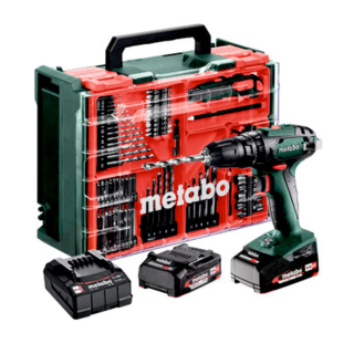 Aku příklepová vrtačka Metabo SB 18 Set, 2×2Ah, 18V - Mobilní dílna
