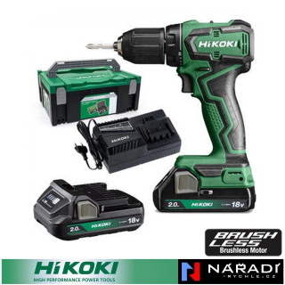 Aku šroubovák HiKOKI DS18DDWRZ, 2×2Ah, 18V, kufr