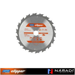 Pilový kotouč Norton Clipper, 160x20 Z18 Multimaterial