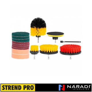 Čistící sada Kefy Strend Pro na vrtačku, 14-dílná