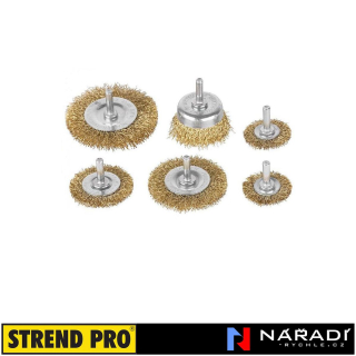 Sada kartáčů se stopkou Strend Pro, 6-dílná