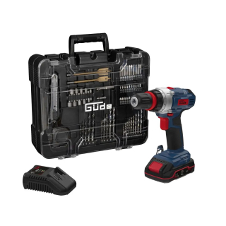 Aku vrtací šroubovák Güde BS 18 Set - Mobilní dílna