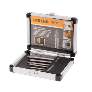 Sada vrtáků do skla Strend Pro, 6-dílná
