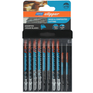 Sada plátků do přímočaré pily Norton Clipper, 10-dílná