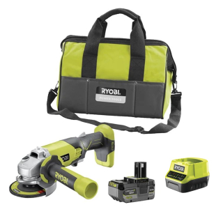 Aku úhlová bruska Ryobi R18AG-140S, 115mm, 1×4Ah, 18V