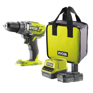 Aku vrtací šroubovák Ryobi R18DD3-120S, 1×2Ah, 18V