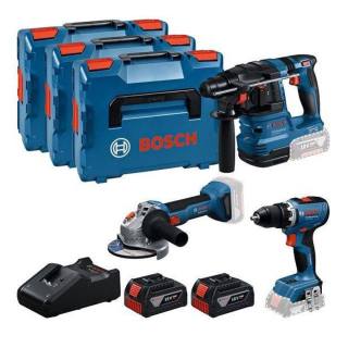 Aku Combo Kit BOSCH GSR+GBH+GWS, 2×5Ah, 18V