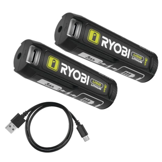 Aku set 2×3,0 Ah RYOBI RB4L30X2, 4V USB Lithium™