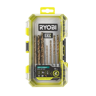 RX sada kobaltových vrtáků do kovu RYOBI RARXHGC10, 10 ks